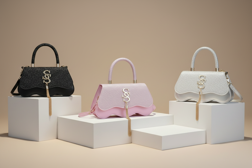 3 Bag Variants on Pedestals