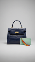 Croc-Embossed Top-Handle Bag